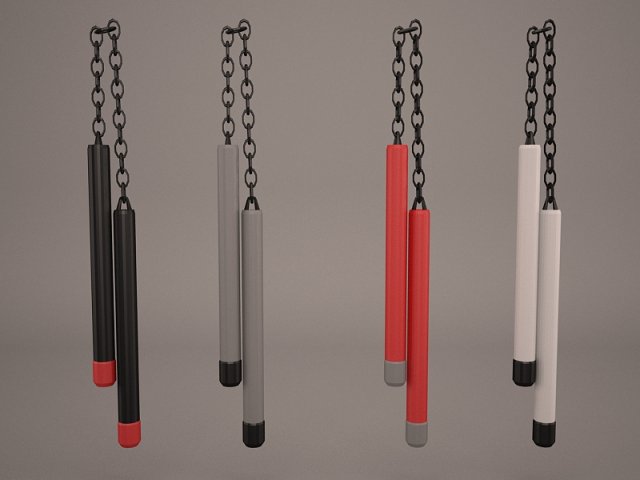 nunchucks Modelo 3D .c4d .max .obj .3ds .fbx .stl .blend 