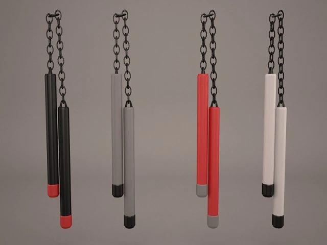 nunchucks 3D Model .c4d .max .obj .3ds .fbx .stl .blend 