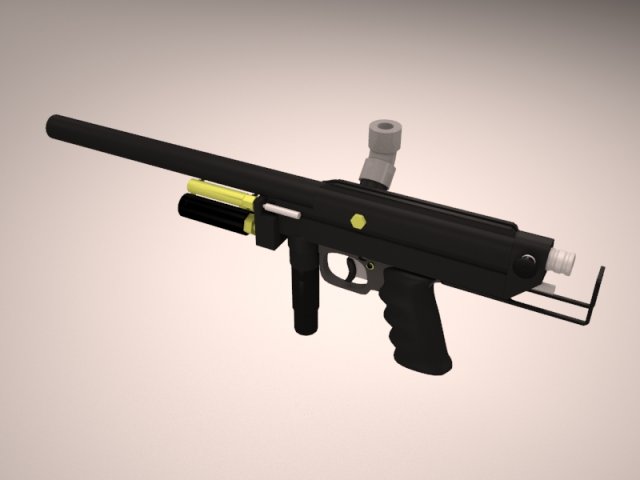 paintball Model 3D .c4d .max .obj .3ds .fbx .stl .blend 