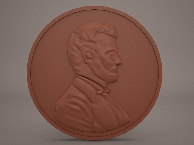 us penny 3D Model .c4d .max .obj .3ds .fbx .stl .blend 
