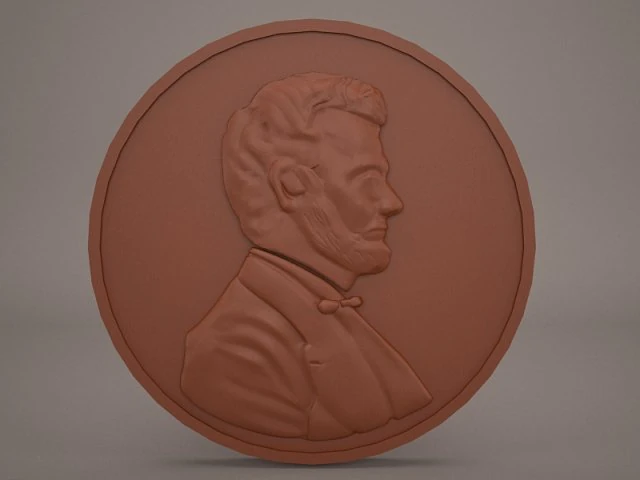 us penny 3D Model .c4d .max .obj .3ds .fbx .stl .blend