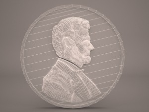 us penny 3D Model