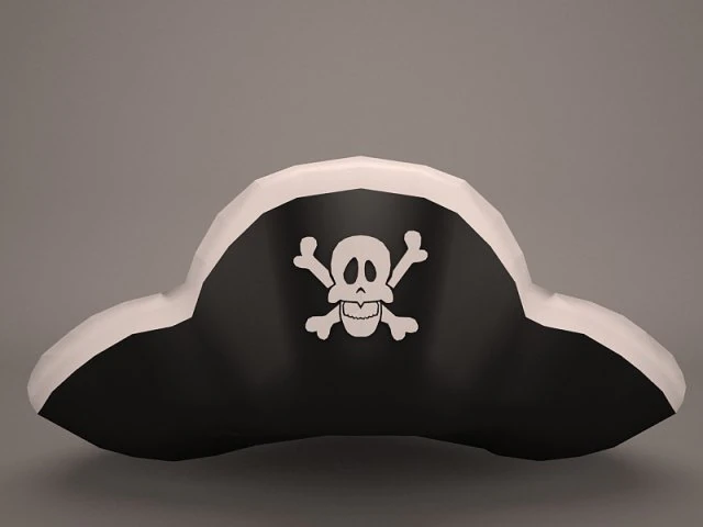 pirate hat 3D Model .c4d .max .obj .3ds .fbx .stl .blend