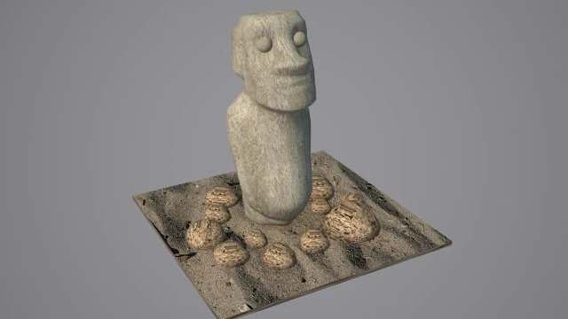 easter island moai statue 3D Model .c4d .max .obj .3ds .fbx .stl .blend 