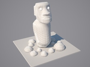 easter island moai statue Modelo 3D