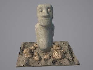 easter island moai statue Modelo 3D