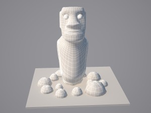 easter island moai statue Modelo 3D