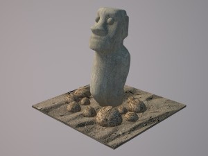 easter island moai statue Modelo 3D