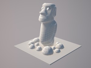 easter island moai statue Modelo 3D