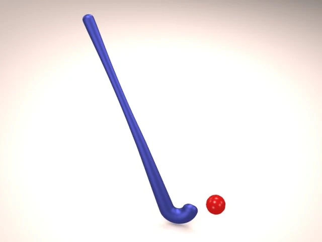 field hockey stick 3D Model .c4d .max .obj .3ds .fbx .stl .blend 