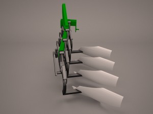 plough reversible hydraulic Modèle 3D