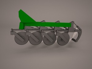 plough reversible hydraulic Modèle 3D