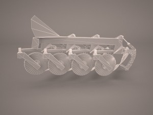 plough reversible hydraulic Modèle 3D