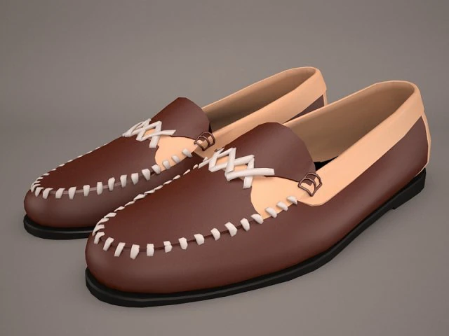 shoes loafer 3D Model .c4d .max .obj .3ds .fbx .stl .blend 