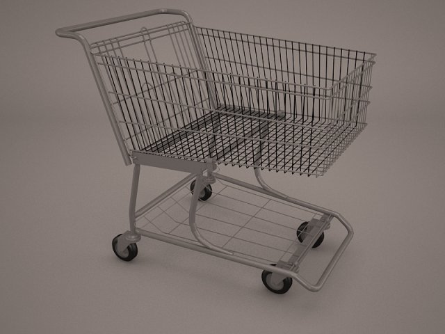 shopping cart 3D Model .c4d .max .obj .3ds .fbx .stl .blend 