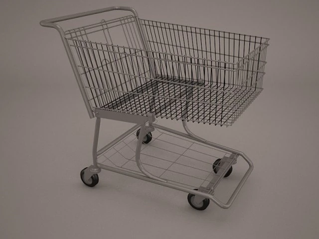 shopping cart 3D Model .c4d .max .obj .3ds .fbx .stl .blend 