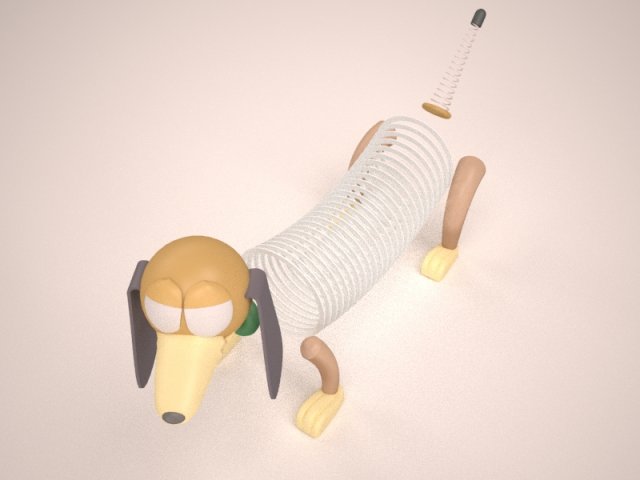 slink dog 3D 모델 .c4d .max .obj .3ds .fbx .stl .blend 