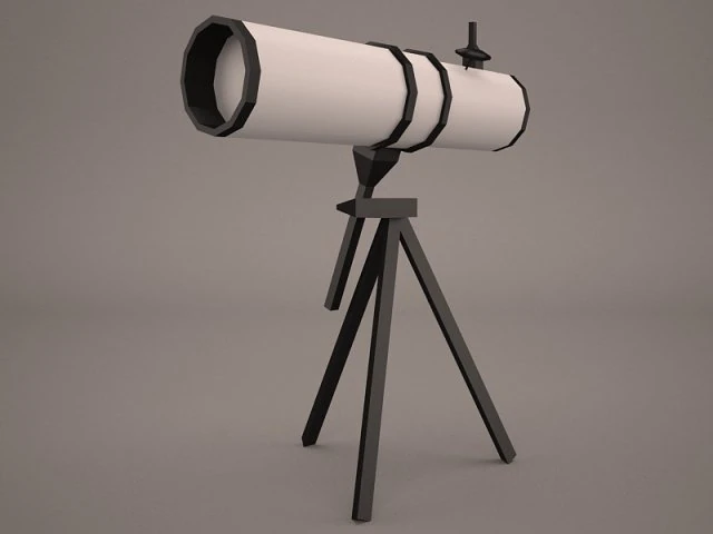 telescope 3D Model .c4d .max .obj .3ds .fbx .stl .blend 