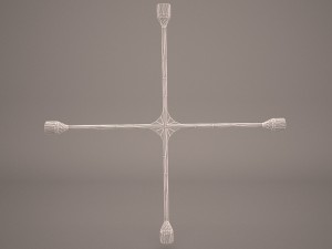 cross wheel spanner 3D 모델