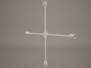 cross wheel spanner 3D 모델