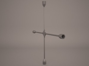 cross wheel spanner 3D 모델