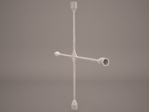 cross wheel spanner 3D 모델