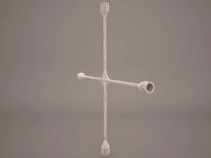 cross wheel spanner 3D Model
