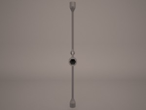 cross wheel spanner 3D 모델