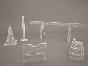 traffic barrier 3Dモデル
