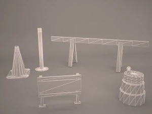 traffic barrier 3D Model