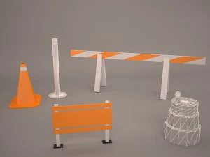 traffic barrier 3D Model