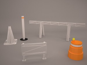 traffic barrier 3Dモデル