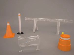 traffic barrier 3D Model