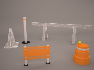 traffic barrier 3Dモデル