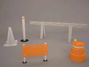 traffic barrier 3D Model