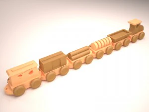 trem de brinquedo 1 Modelo 3D