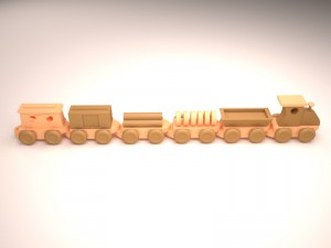 toy train 1 Model 3D