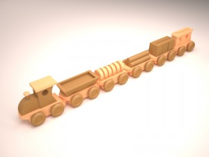 toy train 1 Model 3D