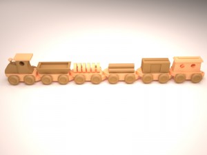 toy train 1 Model 3D