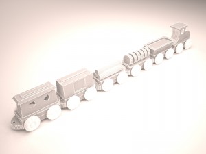 toy train 1 Model 3D