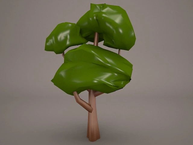 cartoon tree 3D Model .c4d .max .obj .3ds .fbx .stl .blend 