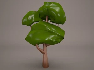albero dei cartoni animati Modello 3D