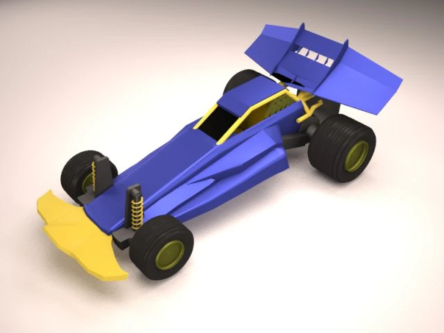 toy race car 3D Model .c4d .max .obj .3ds .fbx .stl .blend 