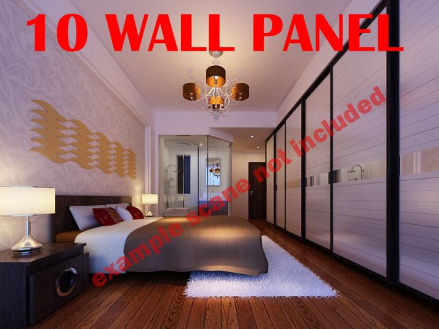 wall panel collection 3D 모델 .c4d .max .obj .3ds .fbx .stl .blend 