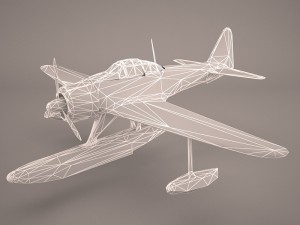 Nakajima A6M2-N - Rufe 3D Model