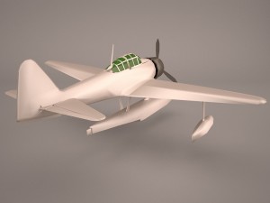 Nakajima A6M2-N - Rufe 3D Model