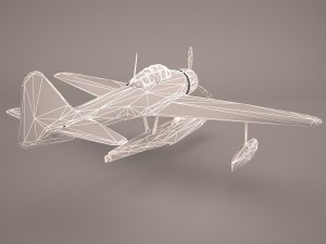 Nakajima A6M2-N - Rufe 3D Model