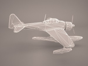Nakajima A6M2-N - Rufe 3D Model