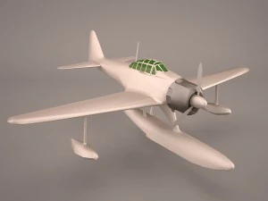 Nakajima A6M2-N - Rufe 3D Model
