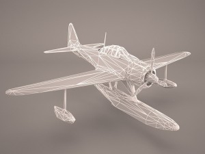 Nakajima A6M2-N - Rufe 3D Model